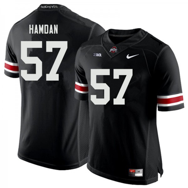 Ohio State Buckeyes #57 Zaid Hamdan Men Football Jersey Black OSU78936